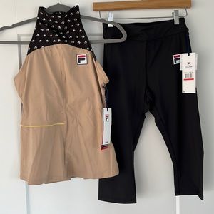 Fila workout top and tights, brand new